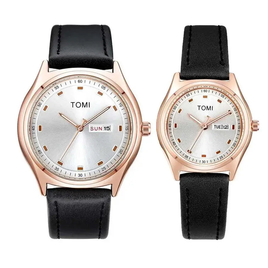 TOMI T-030 Couple Casual Watch T-030 (Pack Of 2) - Tomi Watches