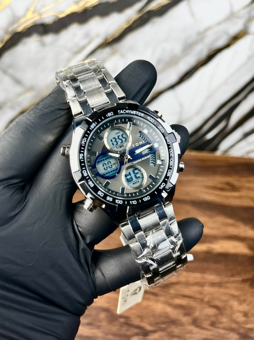 TOMI T-2106 High Quality Chain Watch Sport Edition Dual Time - Tomi Watches