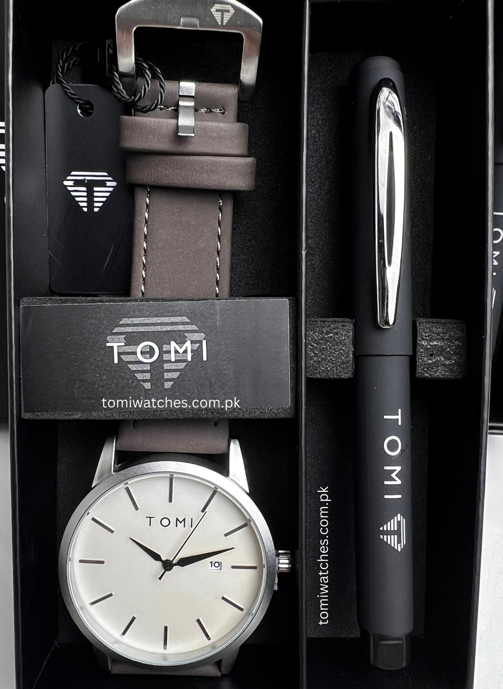 TOMI T-071 Men Watch Date with Pen Gift Set - Tomi Watches