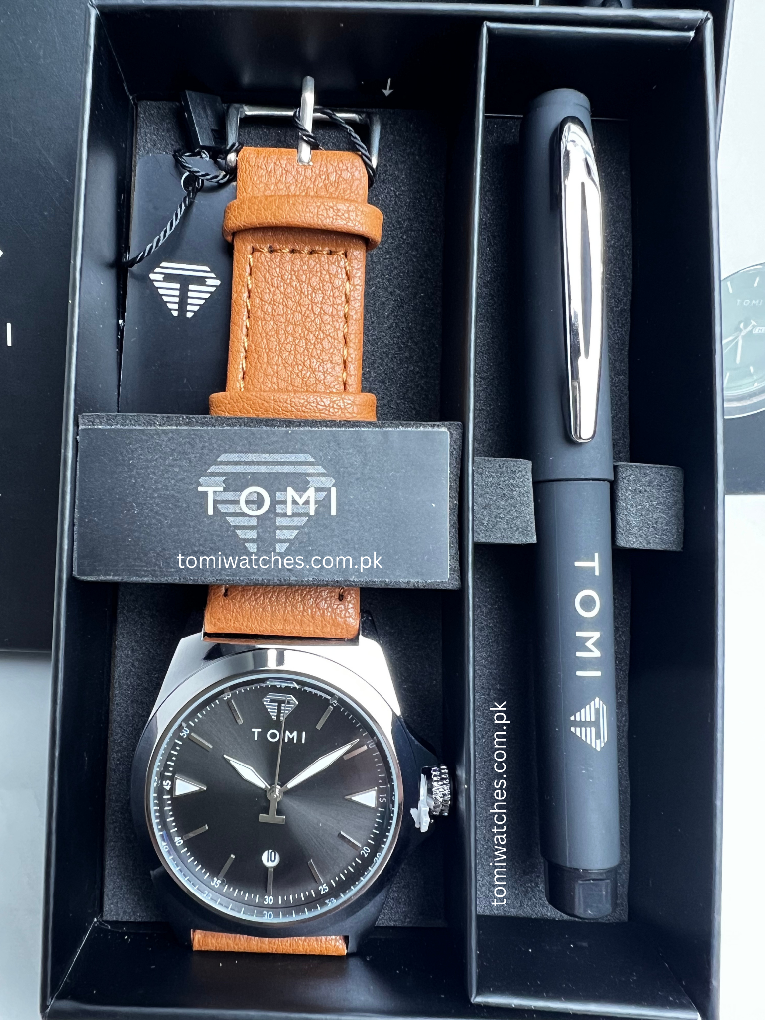 TOMI T-041 Business Watch with Pen Gift Set - Tomi Watches
