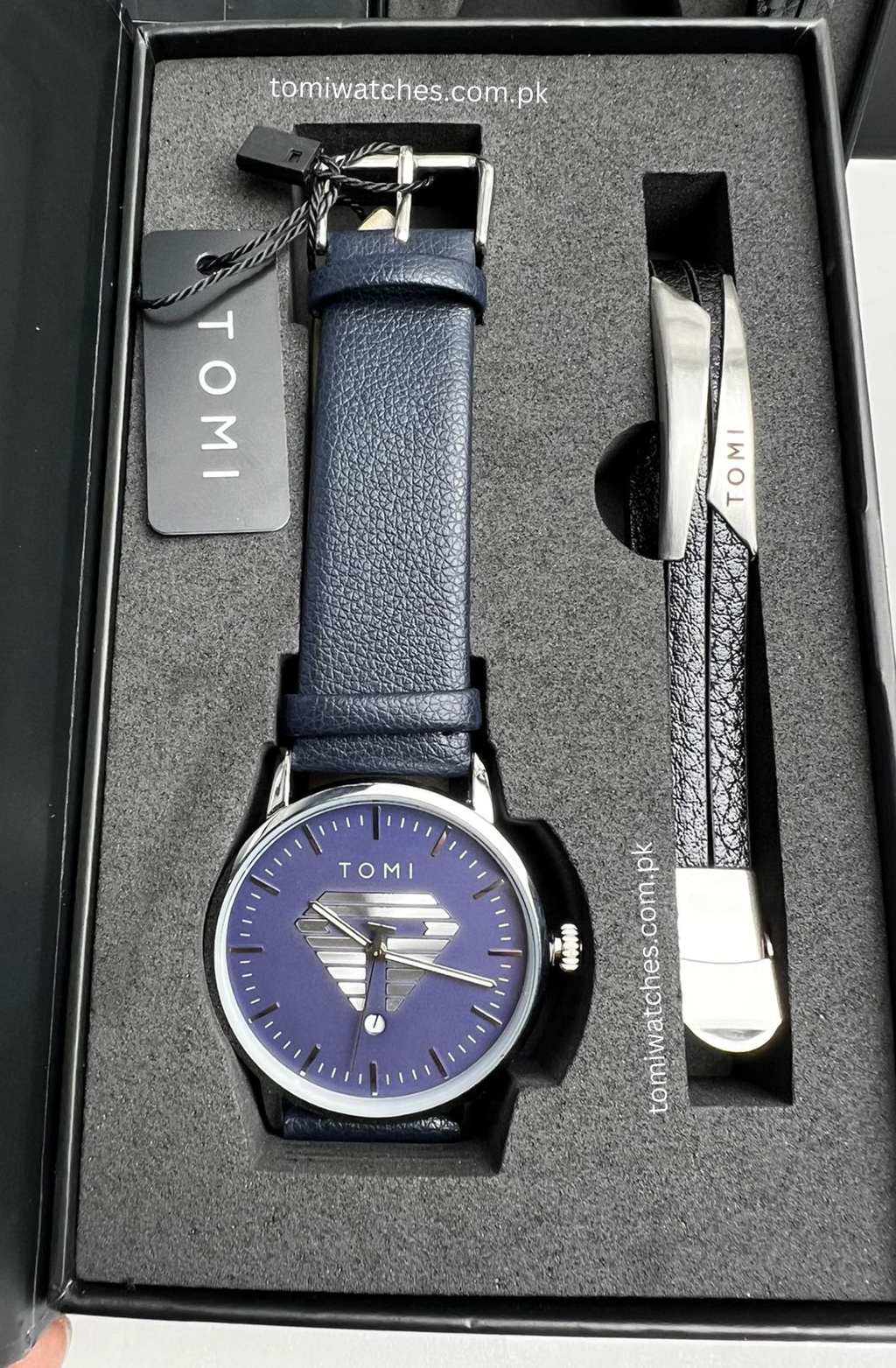 TOMI T-042 Stylish Men's Watch & Bracelet Gift Set - Tomi Watches