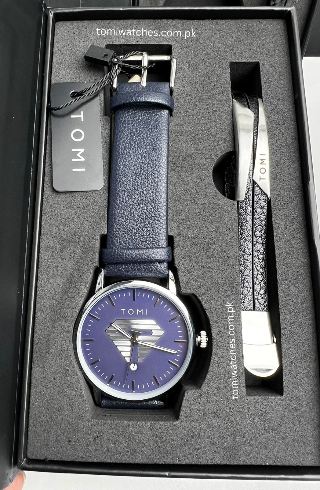 TOMI T-042 Stylish Men's Watch & Bracelet Gift Set - Tomi Watches