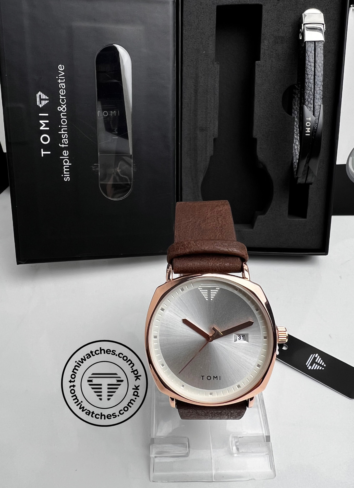 Tomi T-044 Watch & Bracelet Set - Tomi Watches