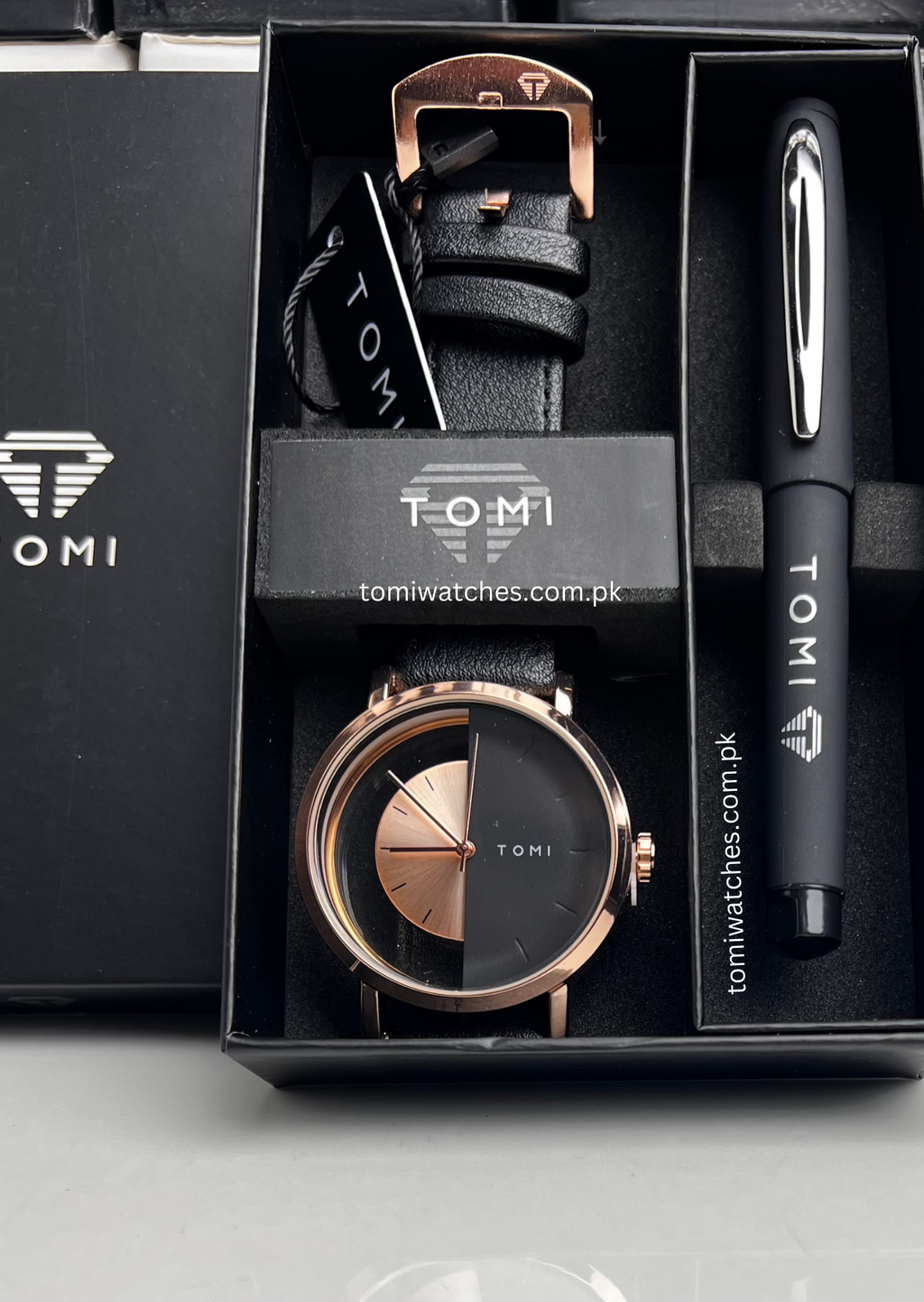 TOMI T-080 Unisex Watch with Pen Gift Set - Tomi Watches