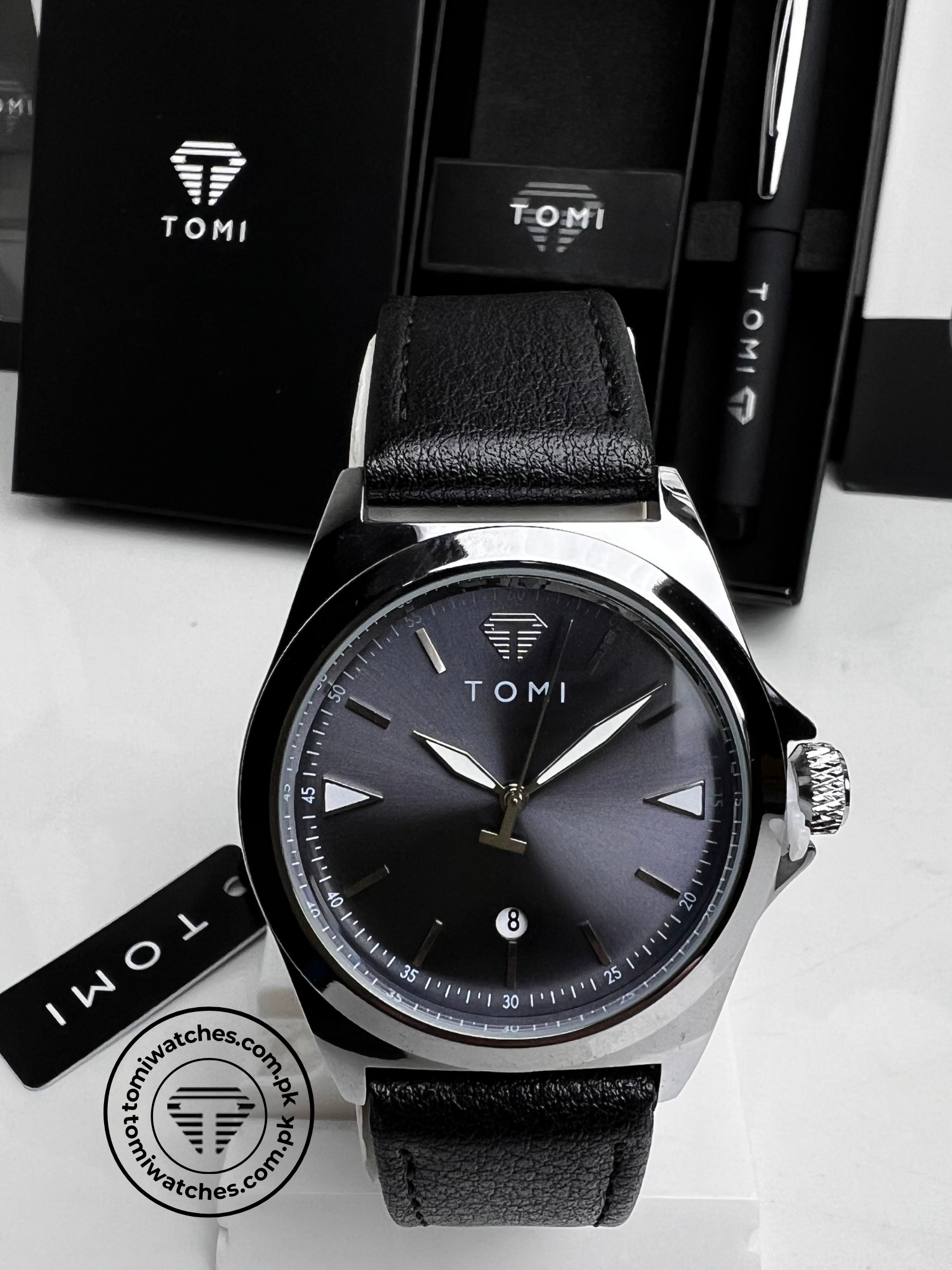 TOMI T-041 Business Watch with Pen Gift Set - Tomi Watches