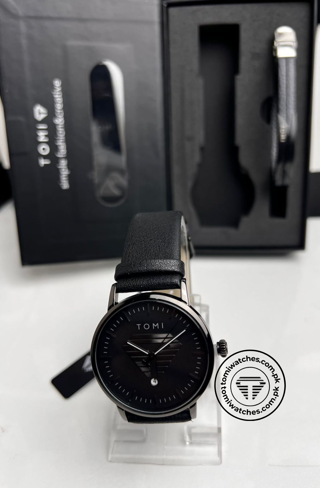 TOMI T-042 Stylish Men's Watch & Bracelet Gift Set - Tomi Watches