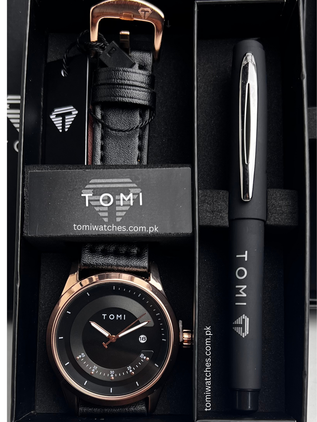 TOMI T-099 Men's Watch with Pen Gift Set - Tomi Watches