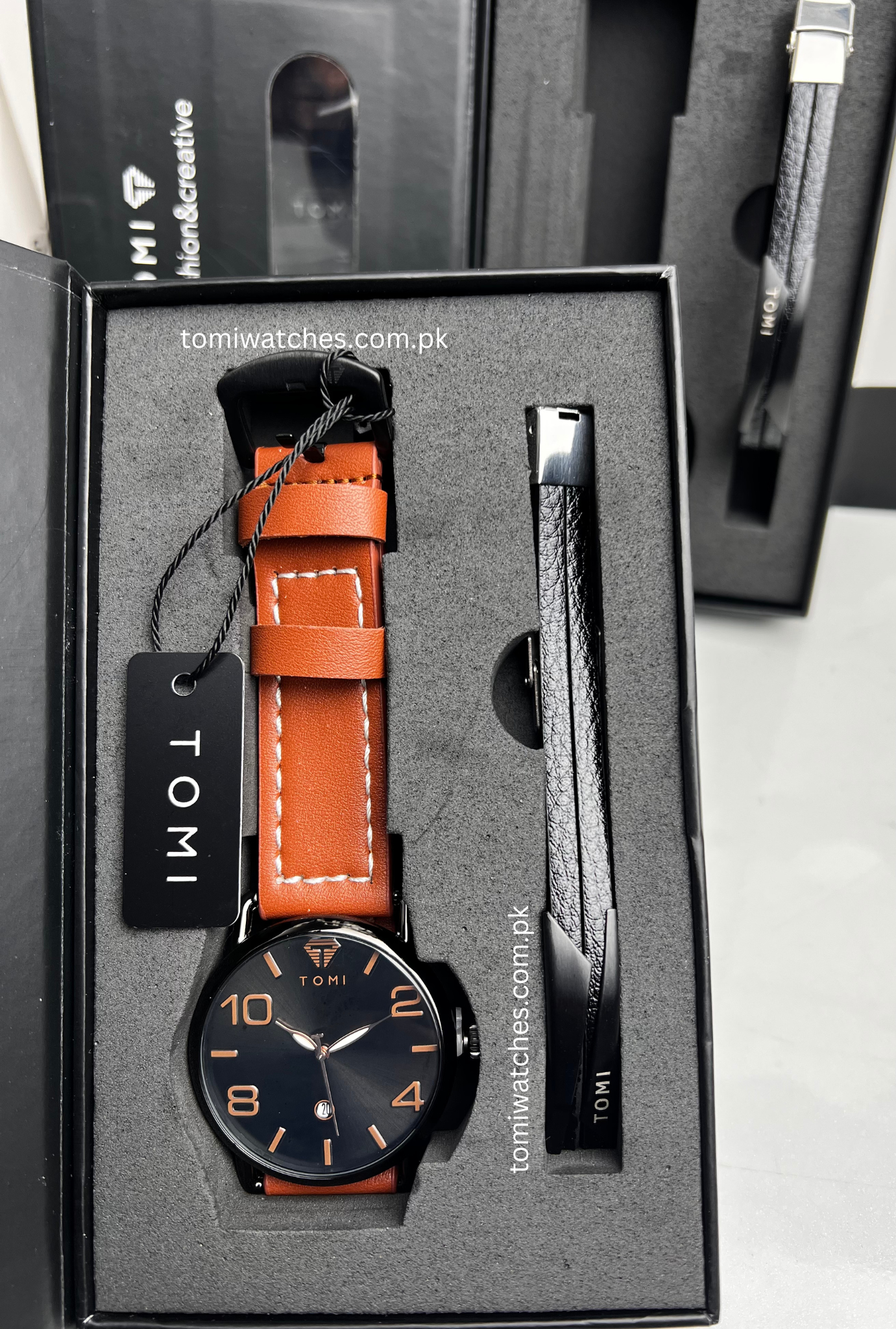 TOMI T-035 Men's Luxury Watch & Bracelet Gift Set - Tomi Watches