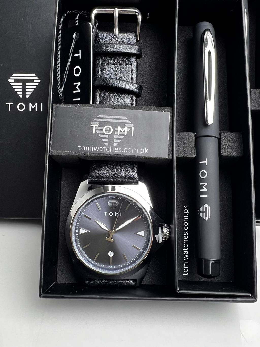 TOMI T-041 Business Watch with Pen Gift Set - Tomi Watches