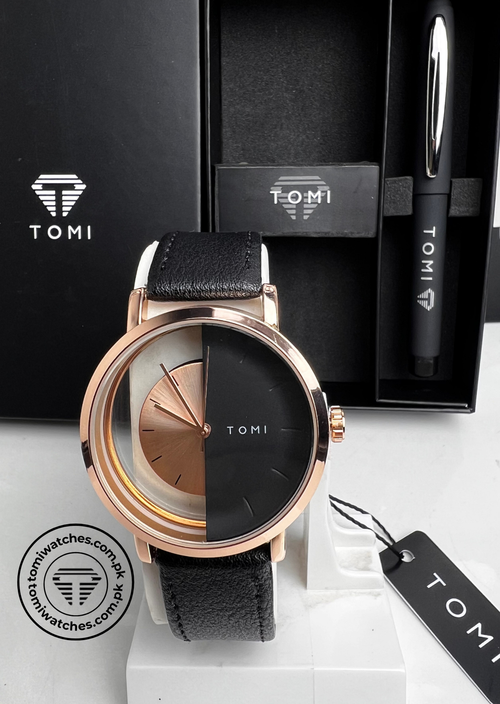 TOMI T-080 Unisex Watch with Pen Gift Set - Tomi Watches