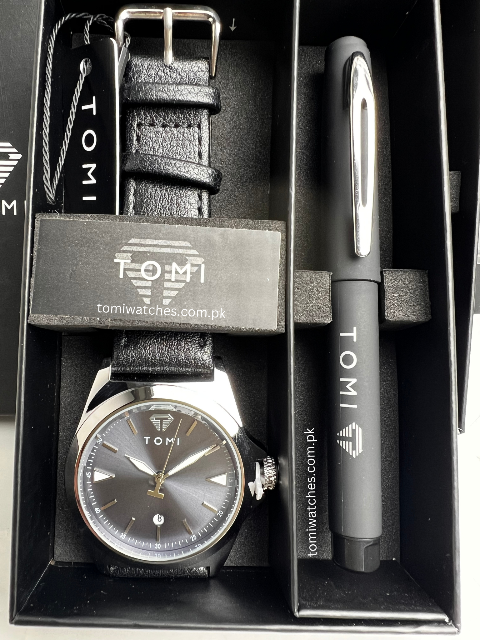 TOMI T-041 Business Watch with Pen Gift Set - Tomi Watches