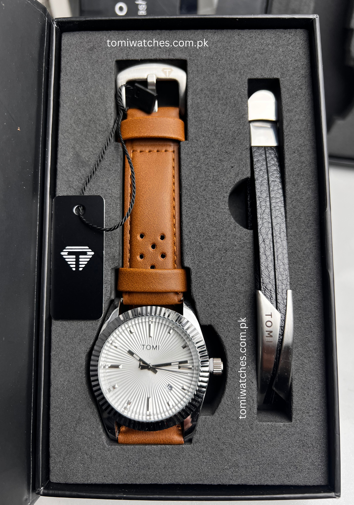 TOMI T-098 Stylish Men's Watch & Bracelet Gift Set - Tomi Watches