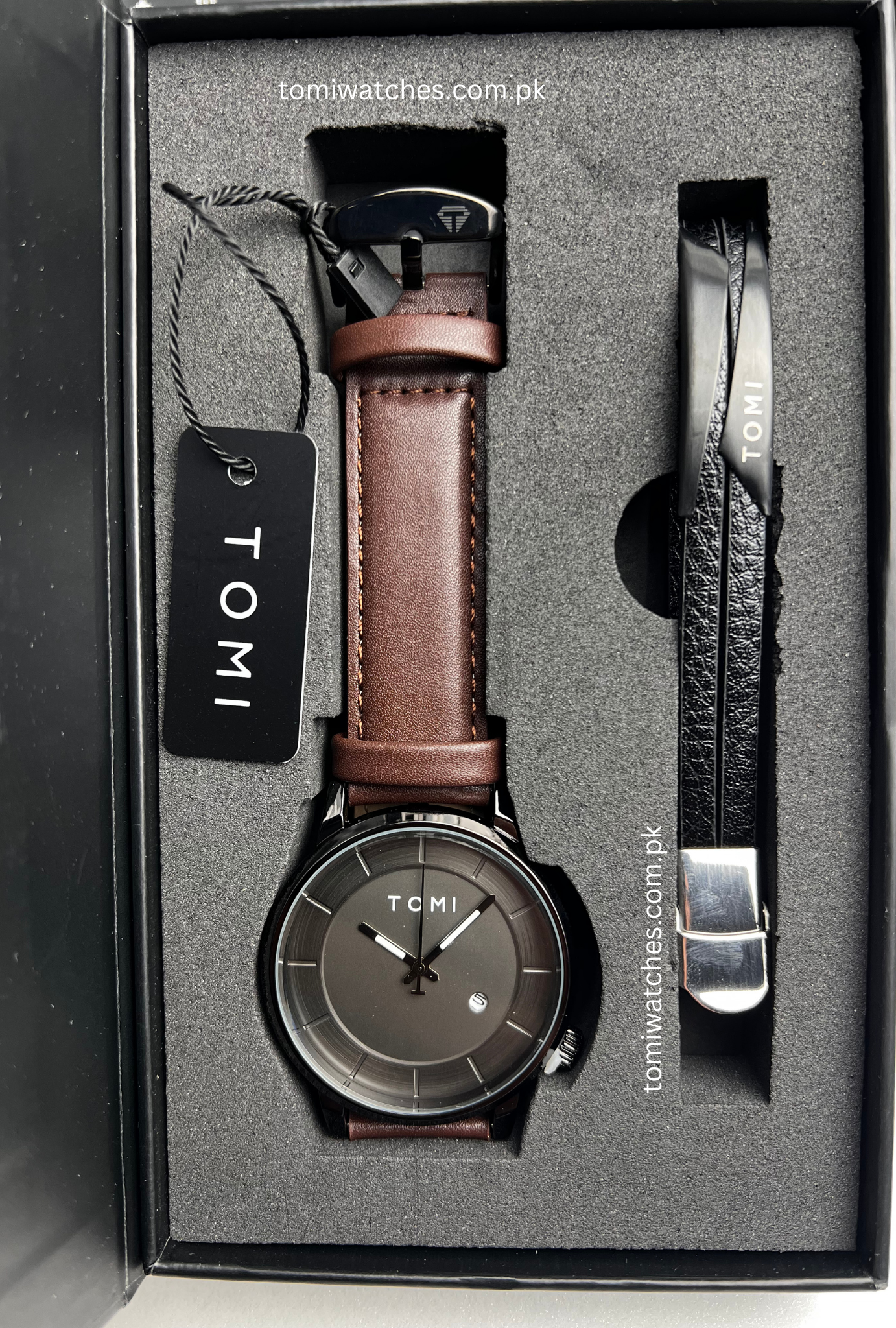 TOMI T-101 Stylish Watch & Bracelet Set for Men - Tomi Watches