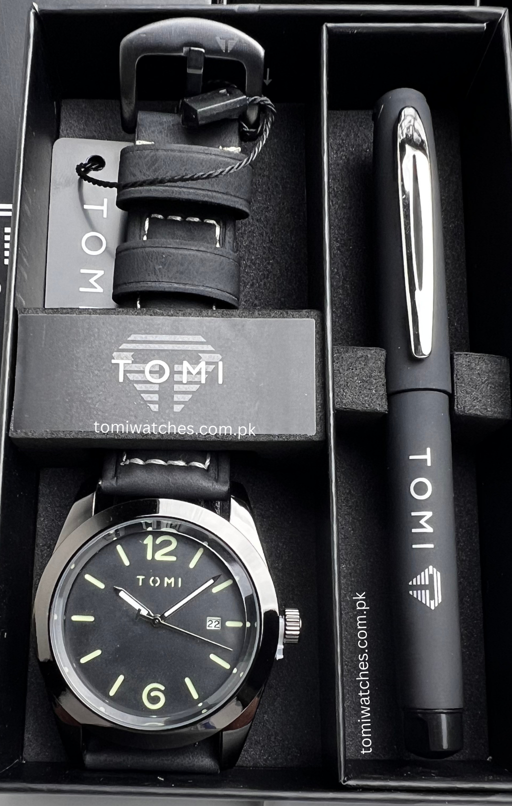 TOMI T-095 Men's Watch with Pen Gift Set - Tomi Watches