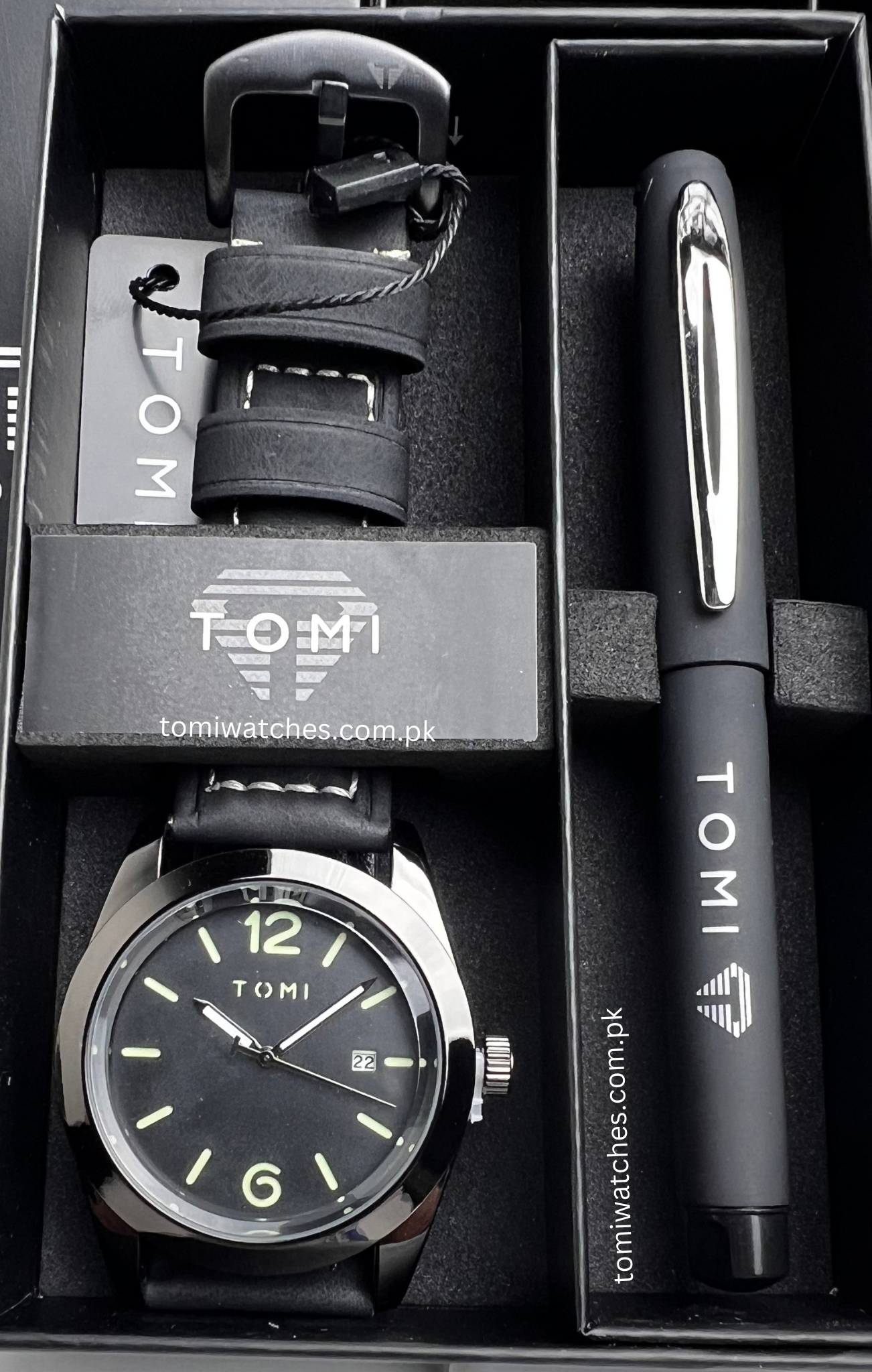 TOMI T-095 Men's Watch with Pen Gift Set - Tomi Watches
