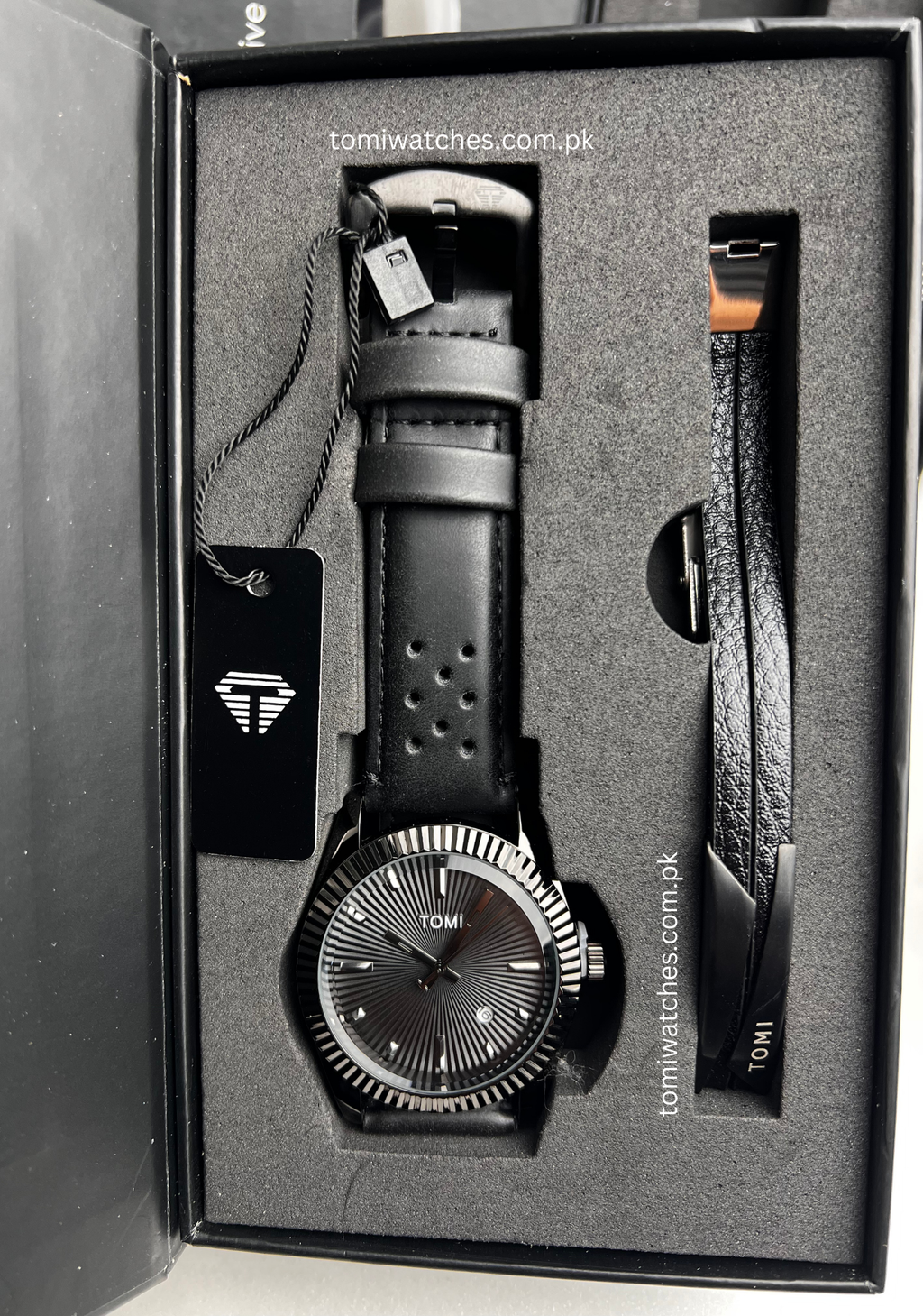 TOMI T-098 Stylish Men's Watch & Bracelet Gift Set - Tomi Watches