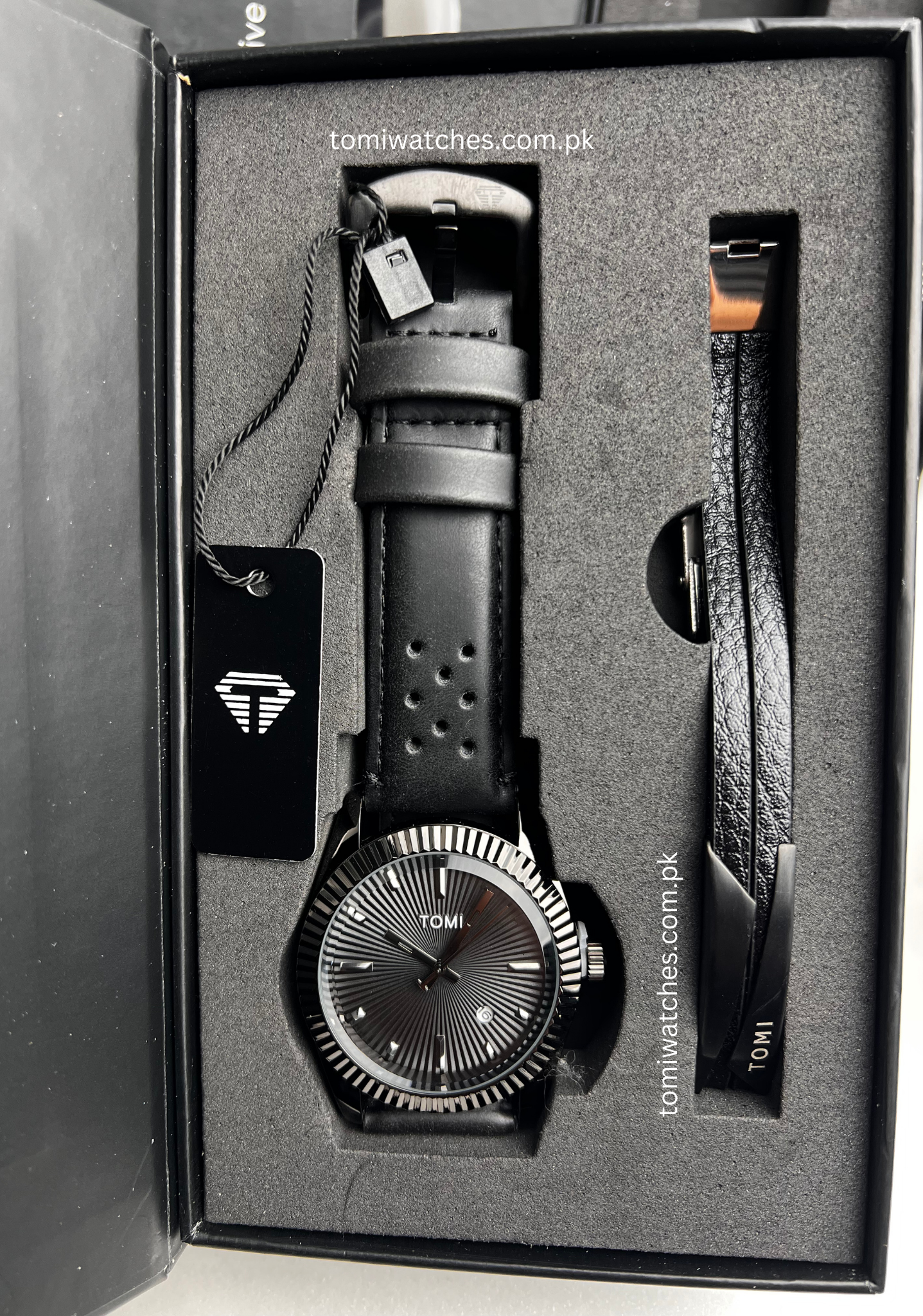 TOMI T-098 Stylish Men's Watch & Bracelet Gift Set - Tomi Watches