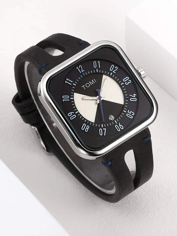 TOMI T-094 Luxury Square Dial Men's Watch - Tomi Watches