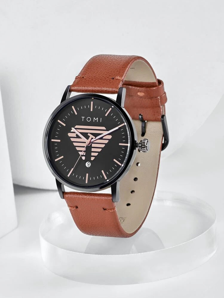 TOMI T-042 Watch For Men's Date Quartz - Tomi Watches