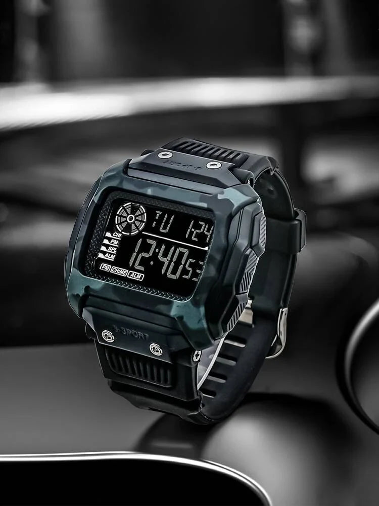 TOMI T-218 Digital Sports Watch with Square Dial - Tomi Watches