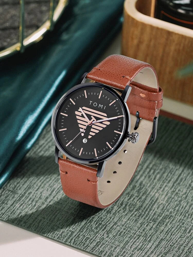 TOMI T-042 Watch For Men's Date Quartz - Tomi Watches