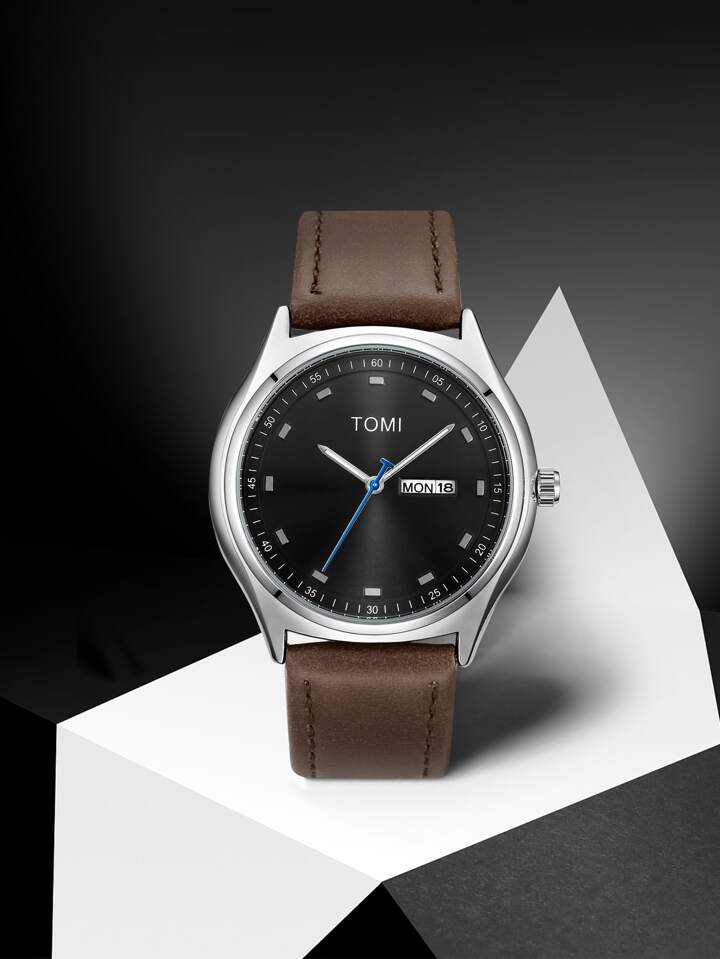 TOMI T-030 Men's Watch Quartz Leather Straps - Tomi Watches