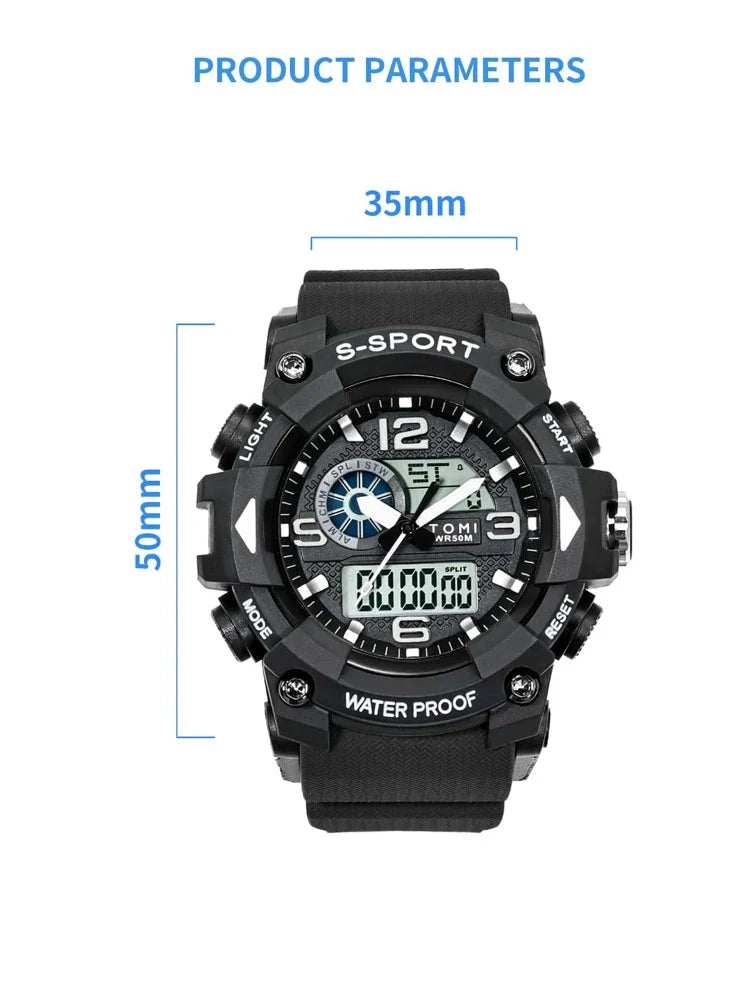 TOMI Men's Sports Watch Military T-228 - Tomi Watches