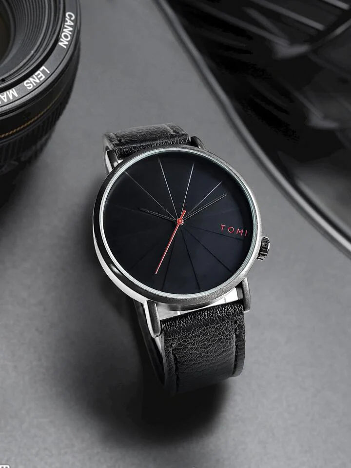 TOMI T-082 Quartz Slim Round Dial Watch - Tomi Watches