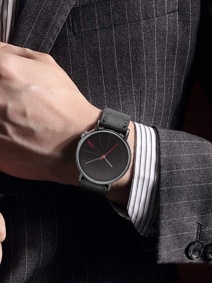 TOMI T-082 Quartz Slim Round Dial Watch - Tomi Watches