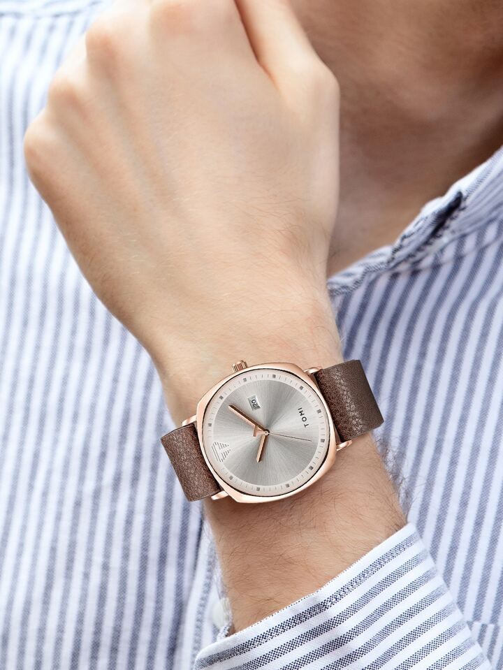 TOMI T-044 Men's Watch Leather Strap - Tomi Watches