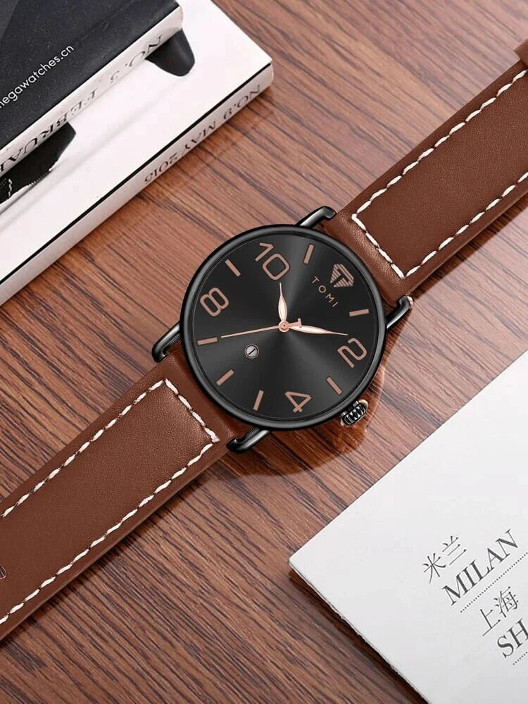 TOMI T-035 Men Wrist Watch Quartz Date - Tomi Watches