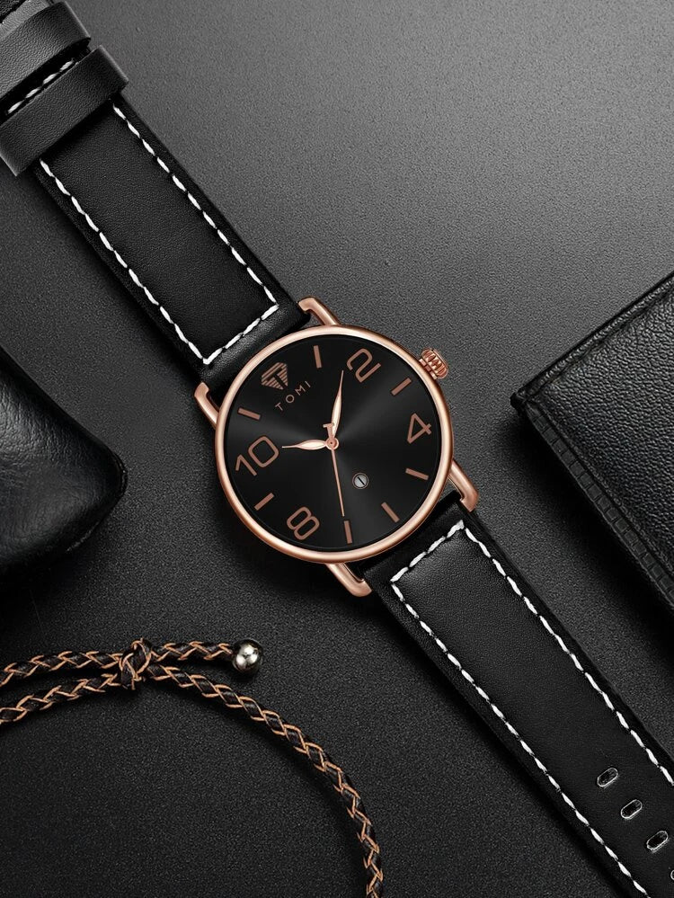 TOMI T-035 Men Wrist Watch Quartz Date - Tomi Watches