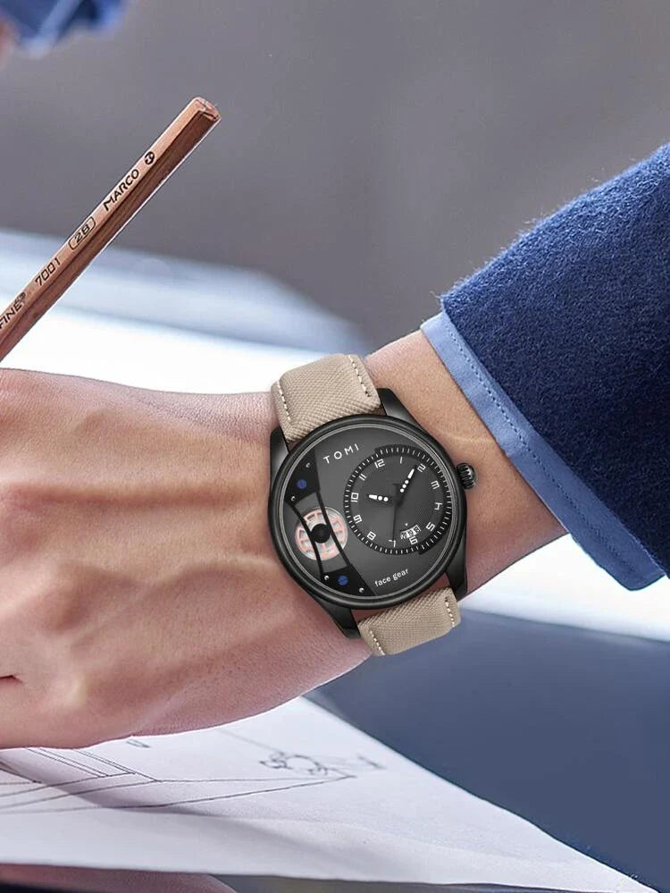 TOMI T-105 Dual Strap Face Gear Watch - Tomi Watches