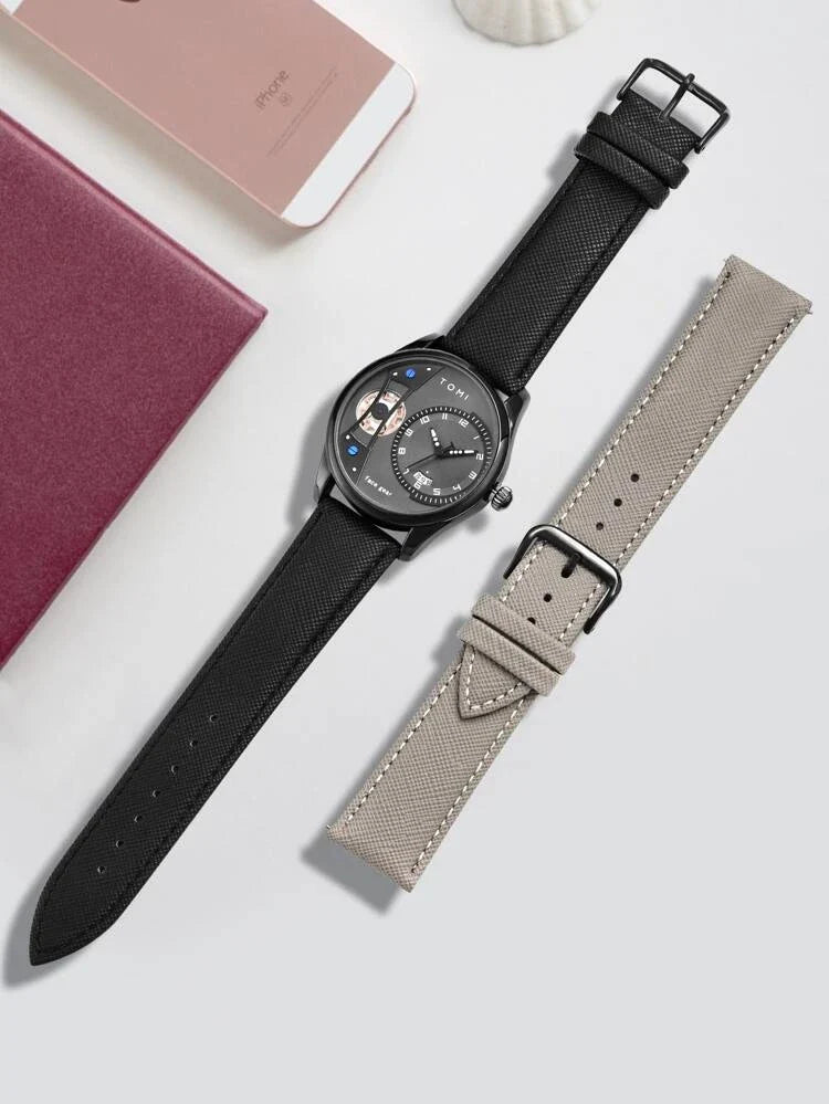 TOMI T-105 Dual Strap Face Gear Watch - Tomi Watches