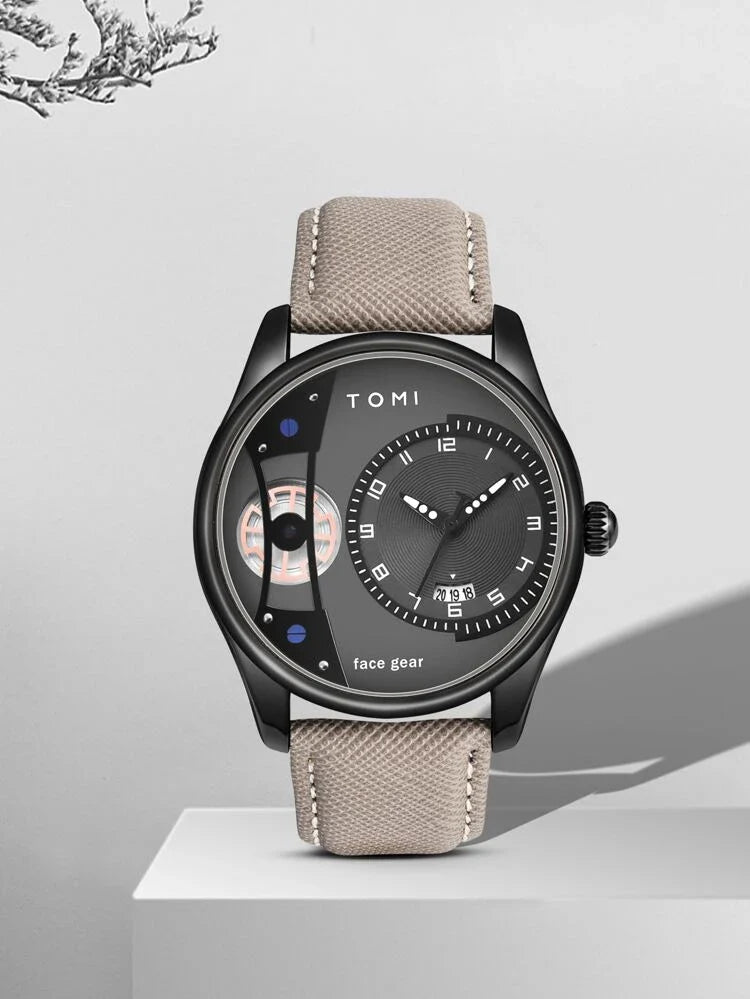 TOMI T-105 Dual Strap Face Gear Watch - Tomi Watches