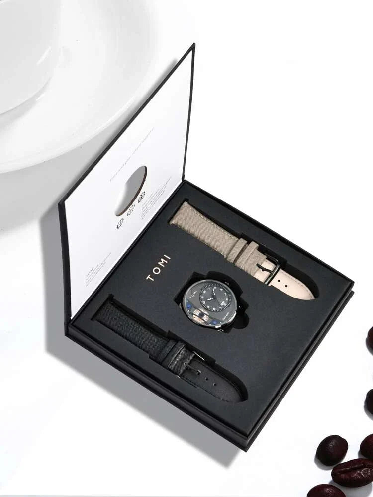TOMI T-105 Dual Strap Face Gear Watch - Tomi Watches