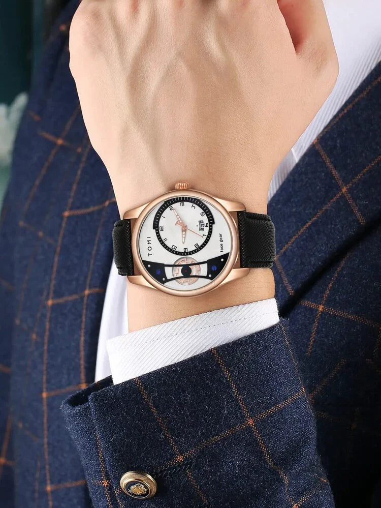 TOMI T-105 Dual Strap Face Gear Watch - Tomi Watches
