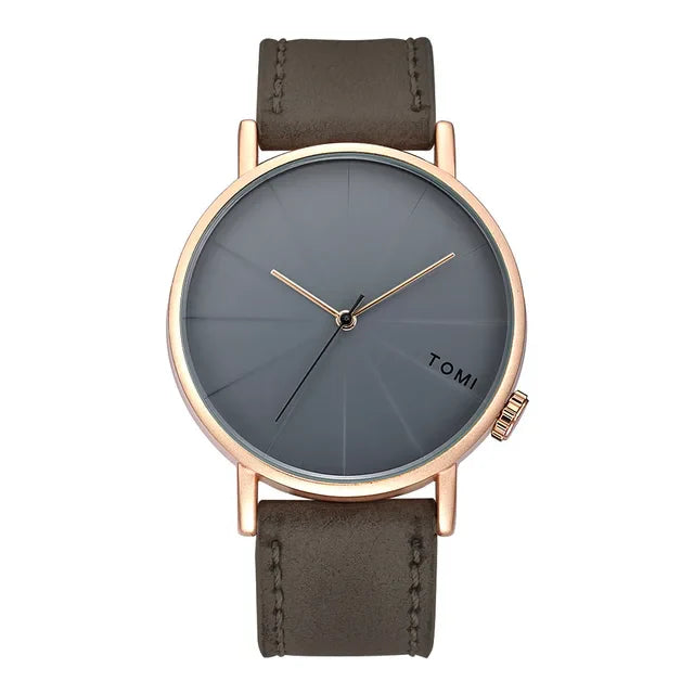 TOMI T-082 Quartz Slim Round Dial Watch - Tomi Watches