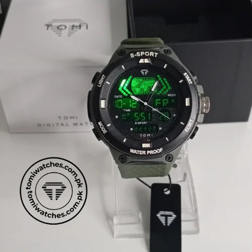 TOMI T-215 Sports Watch Digital Dual Time Unisex Sports Watch - Tomi Watches