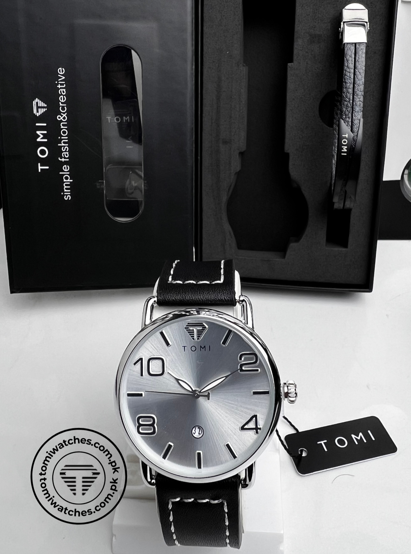 TOMI T-035 Men's Luxury Watch & Bracelet Gift Set - Tomi Watches