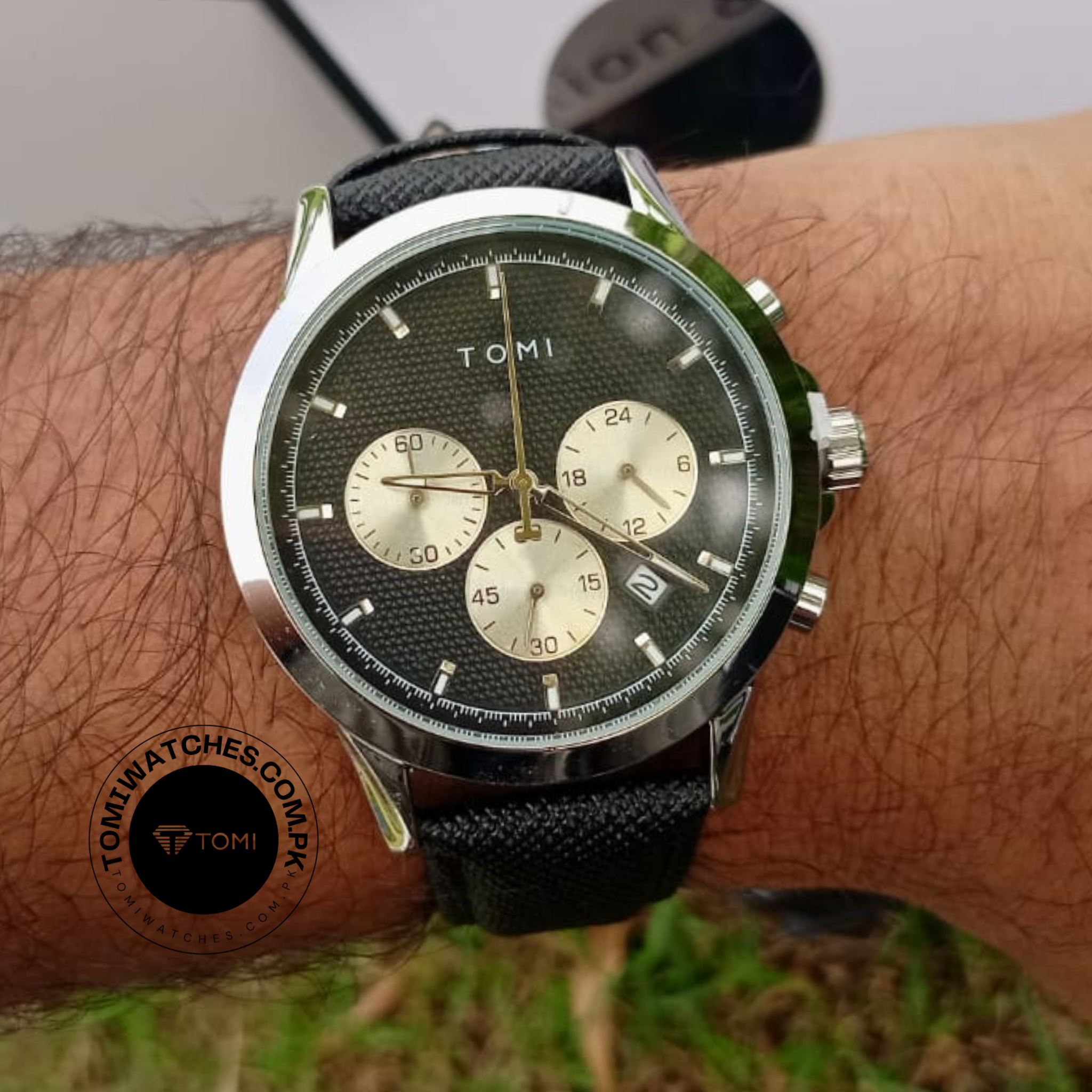 Tomi T-604 Men’s Luxury Stainless Steel Watch with Tomi Logo Cufflinks | Premium Quartz Wristwatch - Tomi Watches