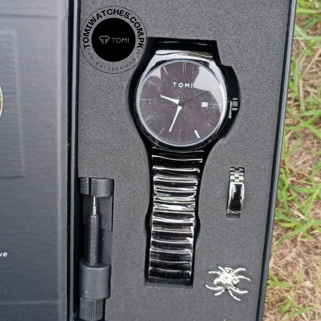 Tomi T-307 Luxury Quartz Stainless Steel Chain Wrist Watch for Mens | Elegant & Durable Timepiece - Tomi Watches