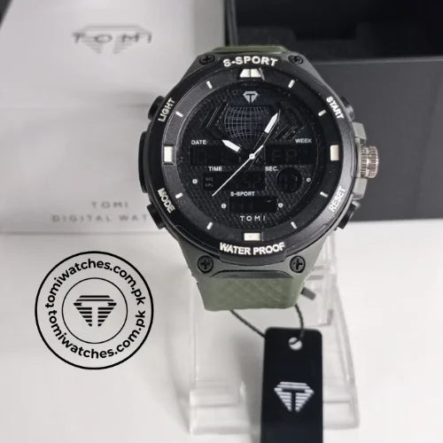 TOMI T-215 Sports Watch Digital Dual Time Unisex Sports Watch - Tomi Watches