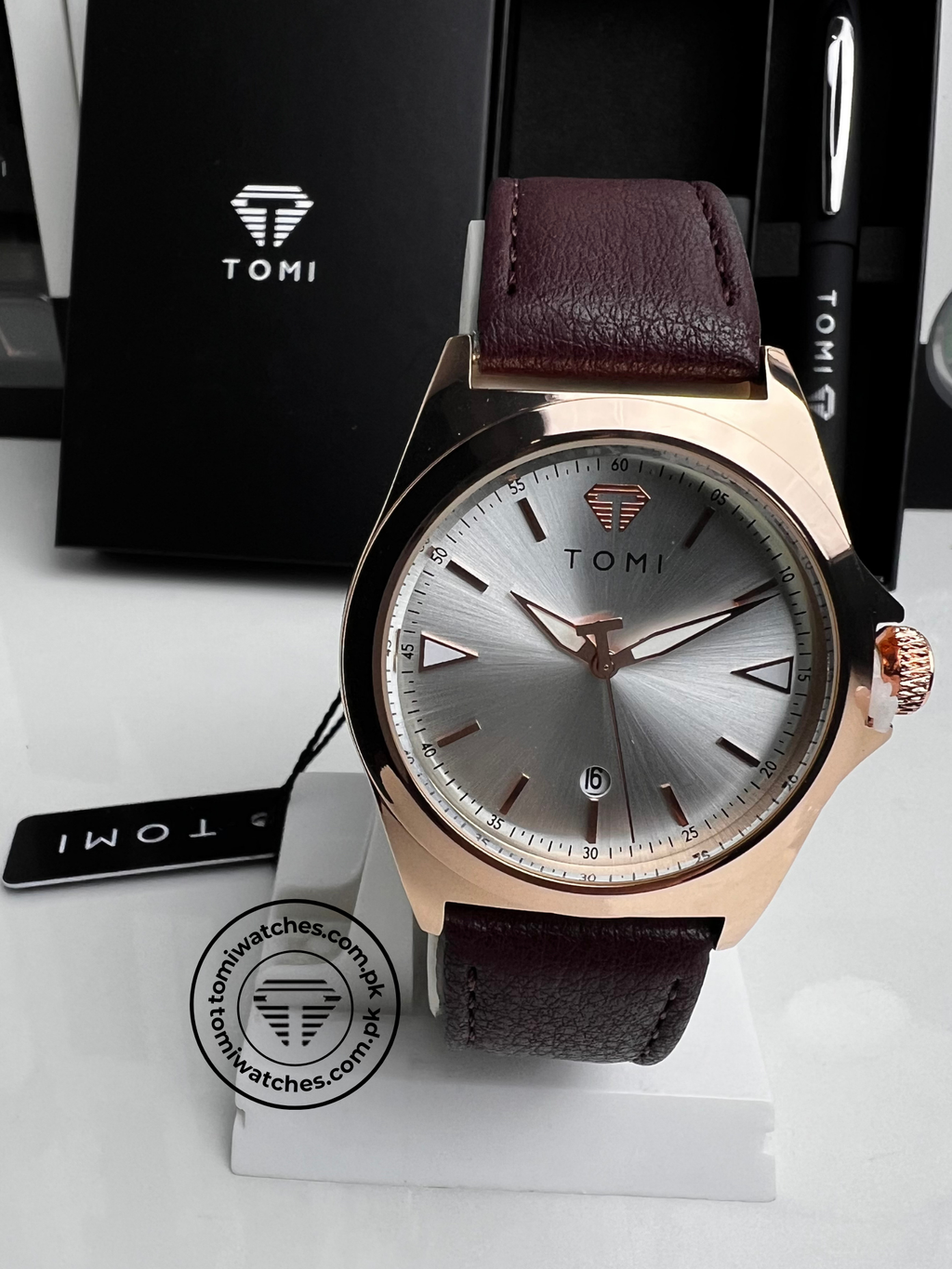 TOMI T-041 Business Watch with Pen Gift Set - Tomi Watches