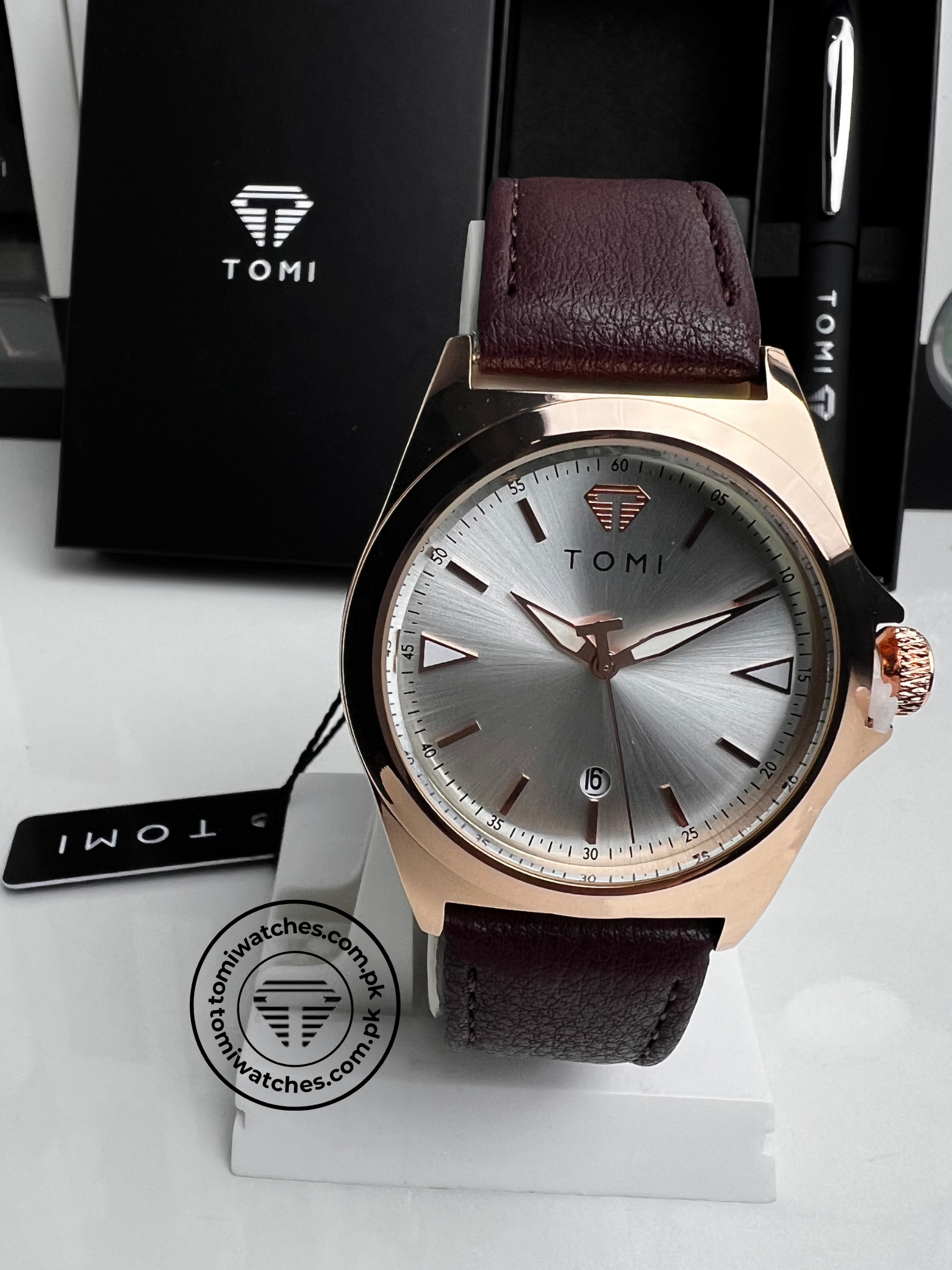 TOMI T-041 Business Watch with Pen Gift Set - Tomi Watches