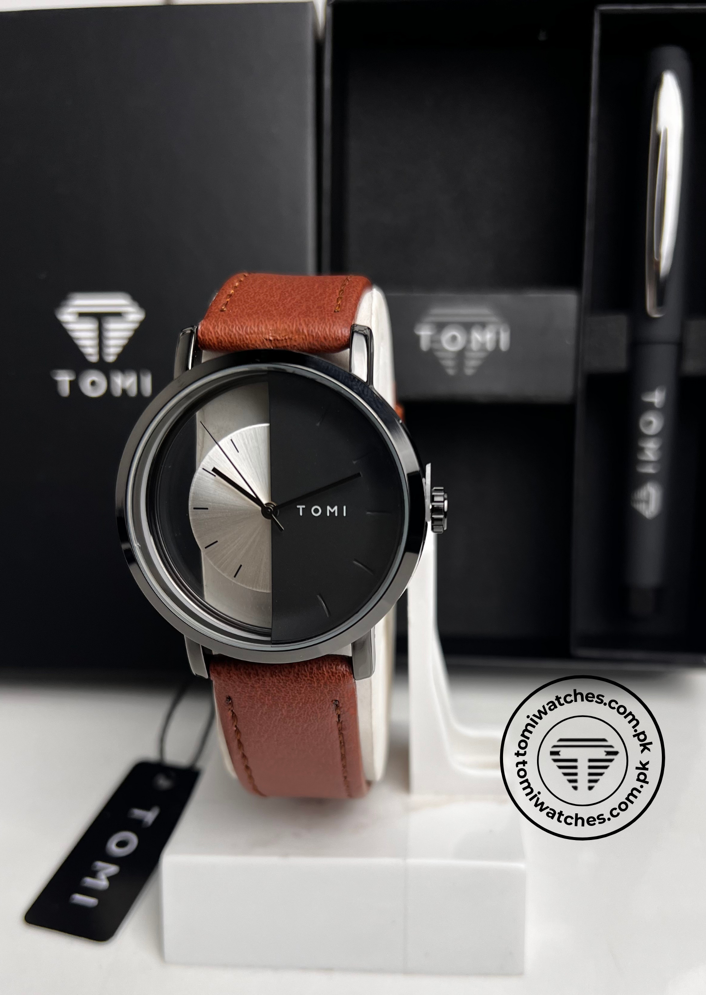 TOMI T-080 Unisex Watch with Pen Gift Set - Tomi Watches
