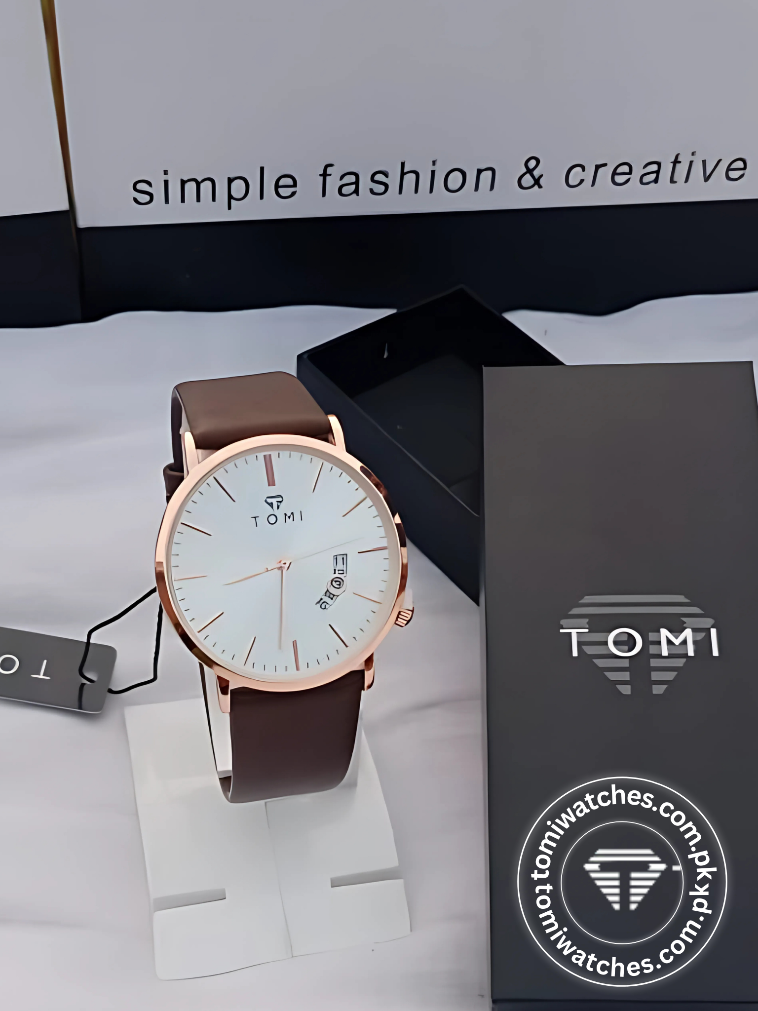 Tomi T-018 Quatrz Luxury Stainless Steel Wrist Watch For Mens - Tomi Watches