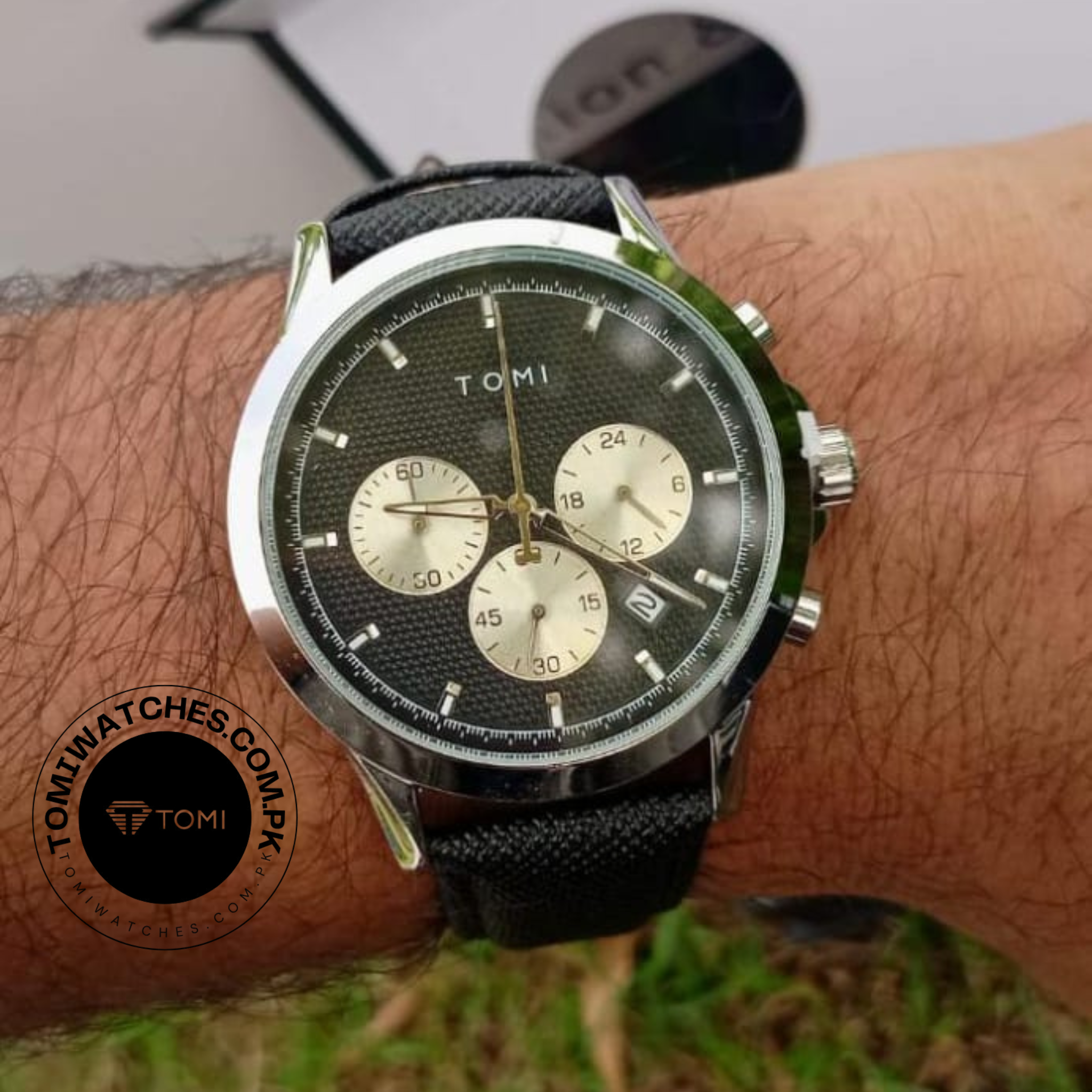 Tomi T-604 Men’s Luxury Stainless Steel Watch with Tomi Logo Cufflinks | Premium Quartz Wristwatch - Tomi Watches
