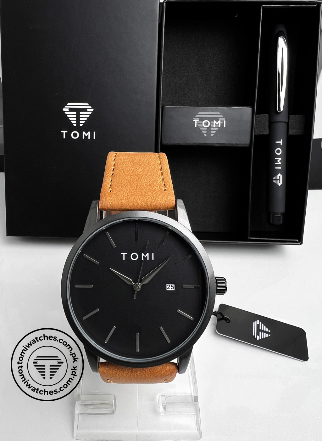 TOMI T-071 Men Watch Date with Pen Gift Set - Tomi Watches