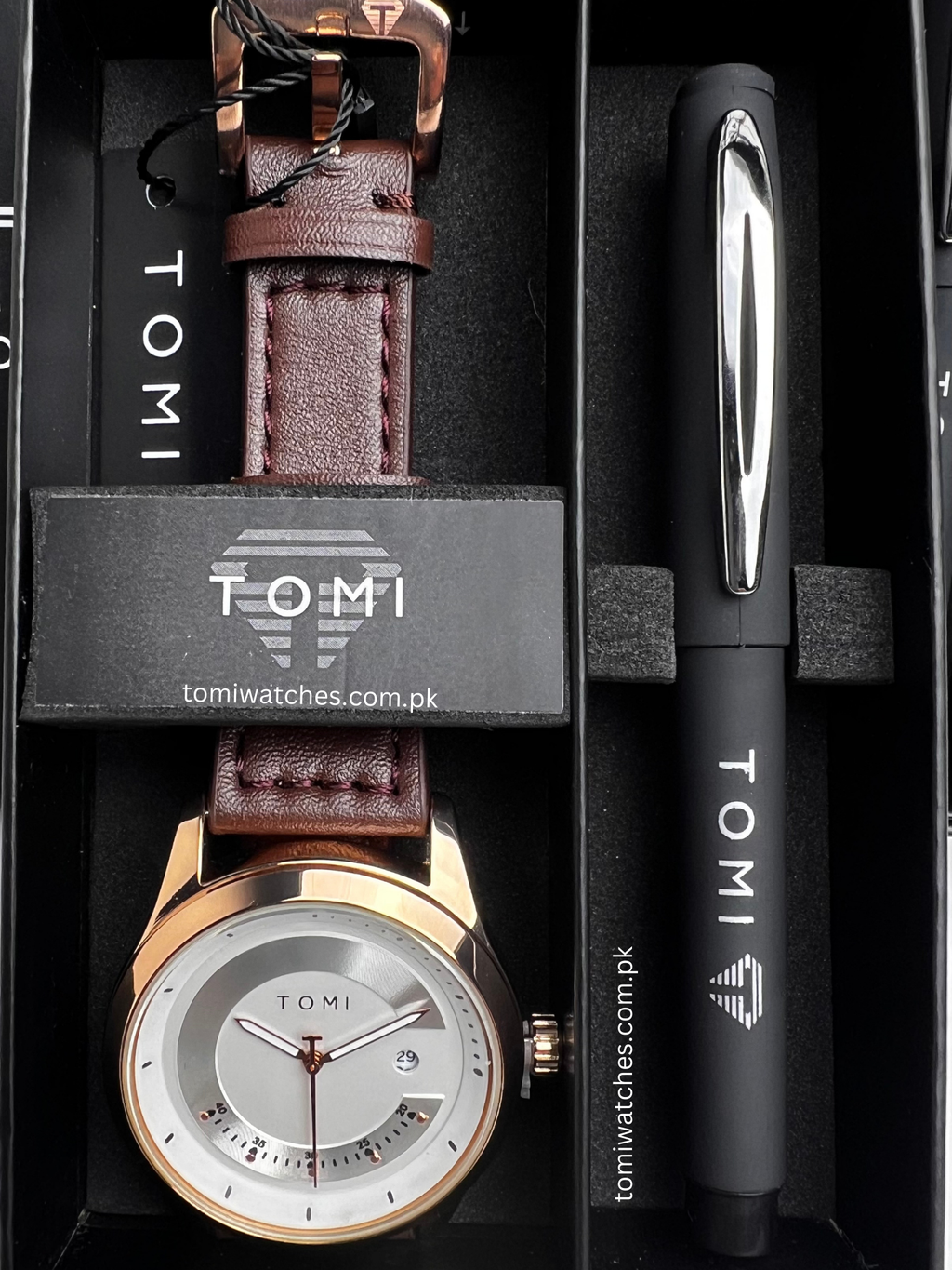 TOMI T-099 Men's Watch with Pen Gift Set - Tomi Watches
